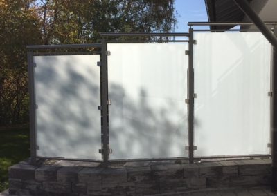 Glassichtschutz aus Milchglas